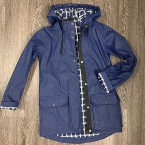 Topshop flannel lined raincoat/rain jacket, petite
